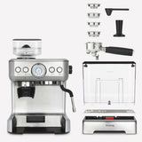 Ⓜ️🔵🔵🔵 H.Koenig EXPRO980 - Macchina per caffè espresso con macinacaffè incorporato, pompa fabbricata in Italia, CORPO IN ACCIAIO INOX