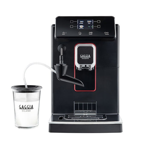 Ⓜ️🔵🔵🔵👌 Gaggia MAGENTA MILK - Macchina da caffè automatica PRODOTTA IN ITALIA, colore nero, 9 bevande, funzioni latte