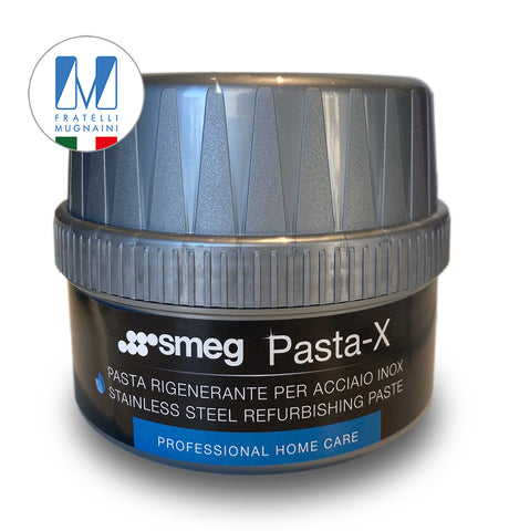 Ⓜ️🔵🔵🔵👌 Smeg Home Care PASTA-X - Pasta rigenerante per acciaio inox con spugna in dotazione, indicata anche per lavelli in fragranite