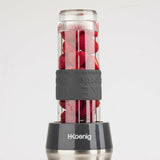 Ⓜ️🔵🔵🔵 H.Koenig SMOO9 - MINI FRULLATORE nero/acciaio, con 2 borracce in dotazione, COMPATIBILE CON LA LAVASTOVIGLIE, perfetto per integratori proteici e vitaminici
