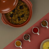 Ⓜ️🔵🔵🔵 H.Koenig TAJ4 - Pentola elettrica in VERA TERRACOTTA, per tajine e couscous, 4 litri