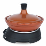 Ⓜ️🔵🔵🔵 H.Koenig TAJ4 - Pentola elettrica in VERA TERRACOTTA, per tajine e couscous, 4 litri