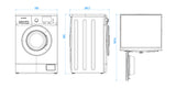 Ⓜ️🔵🔵🔵 SanGiorgio S5611C - Lavatrice con programmatore meccanico, 8 kg, centrifuga 1100 giri, Nuova classe energetica D (ex A+++)