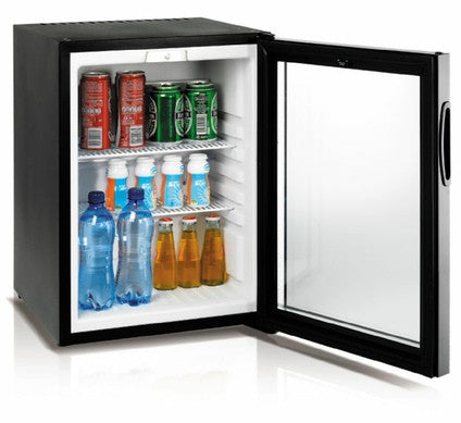 Ⓜ️🔵🔵🔵 Vitrifrigo HC40V - Minibar ad assorbimento, porta a vetro, 40 lt, luce interna LED